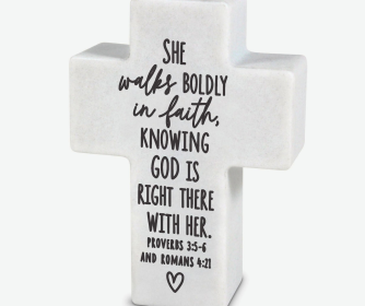 Mini Inspire Cross She Walks Boldly