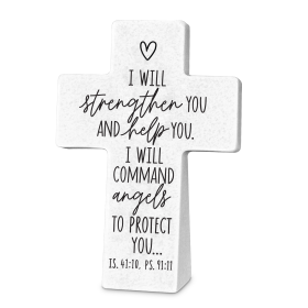 Tabletop Cross I Will Strengthen You