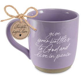 Mug Give Your Battles To God Purple