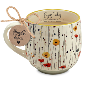 Mug Enjoy Today Floral Strength And Live