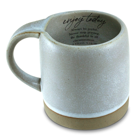 Coffee Mug Enjoy Today Stone Gray