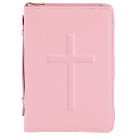 Bible Case Embossed Cross Pink XLarge