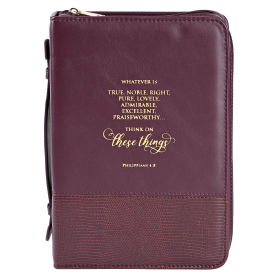 Bible Case Think On These Burgundy