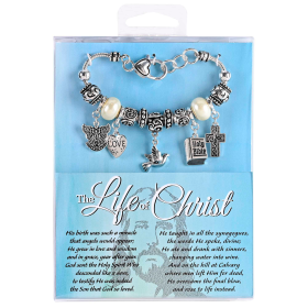 Bracelet Life Of Christ White Beads