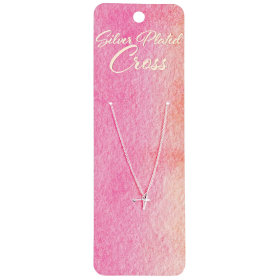 Necklace Box 5/16 Cross 18Long Silver