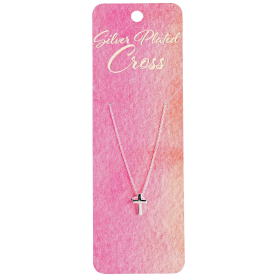Necklace Box 7/16 Cross 18Long Silver