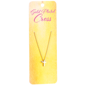 Necklace Box 5/16 Cross 18Long Gold