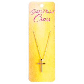 Necklace Box 1-Inch Cross 18Long Gold