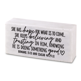 Scripture Block She Has Hope For To Come