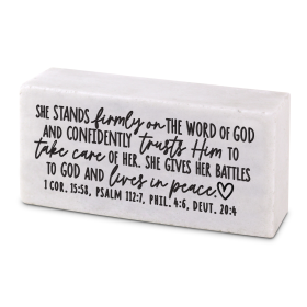 Scripture Block She Stand Firmly On Word