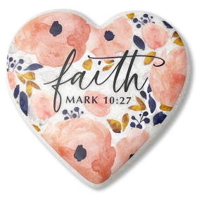 Heart Stone Floral Faith