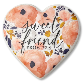 Heart Stone Floral Sweet Friend