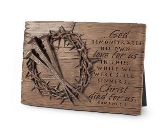Tabletop Plaque Crown Of Thorns And Nail
