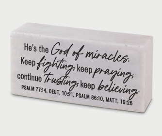 Scripture Block He Is God Of Miracles