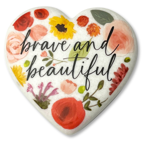Heart Stone Floral Brave And Beautiful
