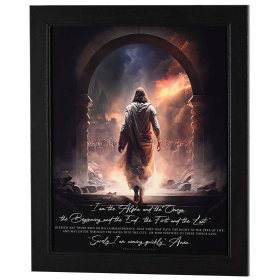 Framed Wall Art Surely I Am Coming 16x20