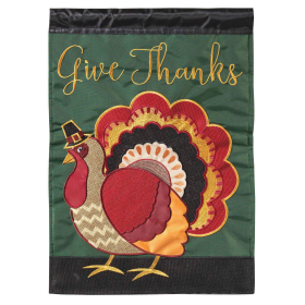 Flag Turkey Give Thanks 29x42