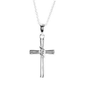 Necklace Box Cross Silver-Plated