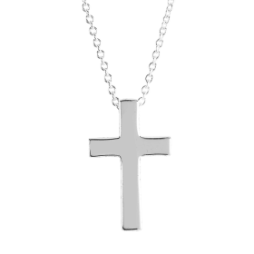 Necklace Box Cross Silver-Plated 18L