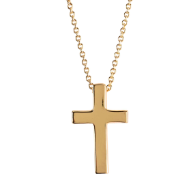 Necklace Box Cross Gold-Plated 18L