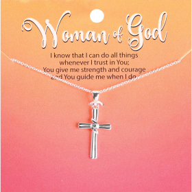 Necklace Box Cross/Crystal 18L