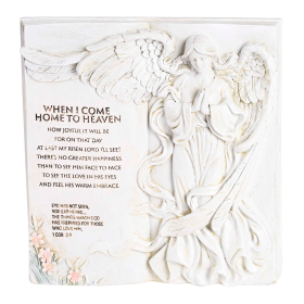 Tabletop Angel Plaque When I Come Home