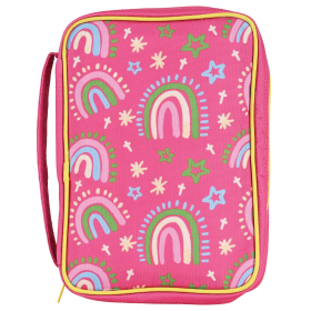 Kid Bible Cover Pink Rainbow I Can Do