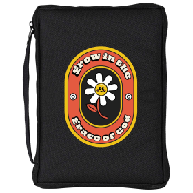 Bible Case Grow In The Grace Black Lrg