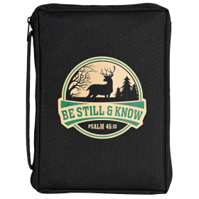 Bible Case Deer Be Still & Know Lg Print