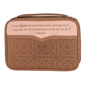 Bible Case Vinyl Grace Eph. 2 Lrg Print
