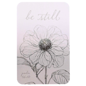 Pocketcard Flower Be Still Psalm 46:10
