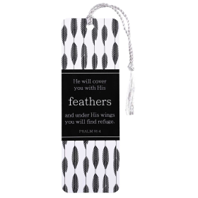 Tassel Bookmark He Will Cover You With
