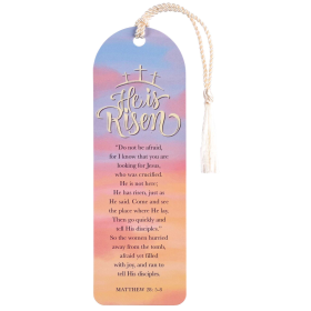 Tassel Bookmark He Is Risen Three Cross