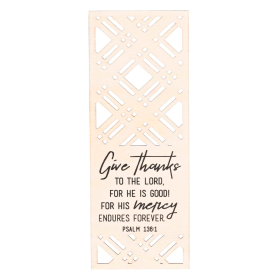 Bookmark Laser Cut MDF Thanks Ps. 136:1