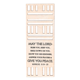 Bookmark Laser Cut MDF Peace