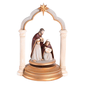 Nativity Holy Family Star Gold Pillars