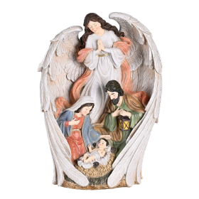 Nativity 1Piece 12H Holy Family Angel