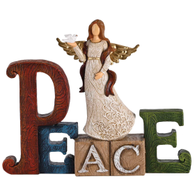 Christmas Figurine Peace Angel Open Wing