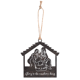Ornament Glory To The Newborn King Metal