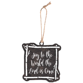 Ornament Joy To The World Square Metal