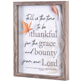 Framed Wall Art Fall Time Thankful 11x14