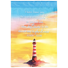 Flag Lighthouse John 12:46 13x18