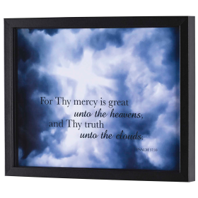 Framed Wall Art Thy Mercy Is Great 14x11