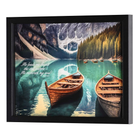 Framed Wall Art He Leads Me Psalm 23:2-3