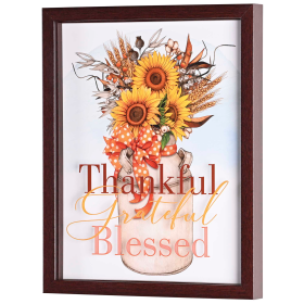 Framed WallArt Thankful Grateful Blessed