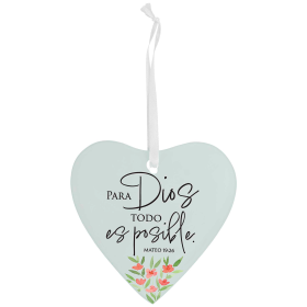Glass Ornament Para Dios Todo Es Posible
