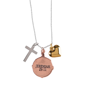 Necklace Compass Heart Grad 20L Chain