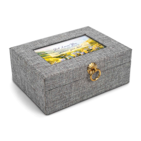 Card Set Linen Gray Landscape Assorted