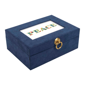 Card Set Suede Navy Peace Assorted