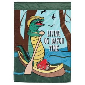 Flag Gator Living On Bayou Time 29x42